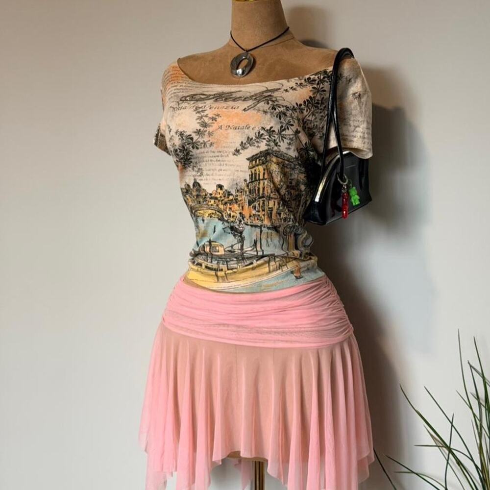 Multicoloured off the shoulder top